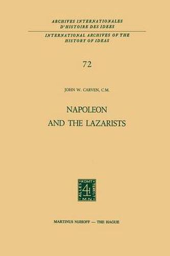 Cover image for Napoleon and the Lazarists