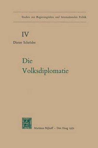 Cover image for Die Volksdiplomatie