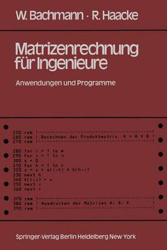 Cover image for Matrizenrechnung fur Ingenieure