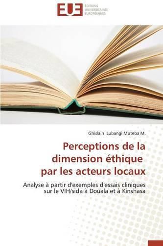 Cover image for Perceptions de la Dimension  thique Par Les Acteurs Locaux