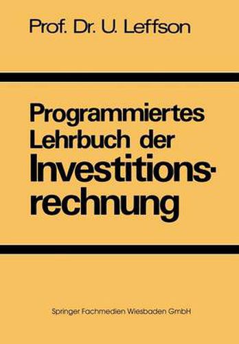 Programmiertes Lehrbuch Der Investitionsrechnung