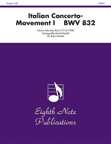 Cover image for Italian Concerto, Bwv 832 (Movement I): Score & Parts