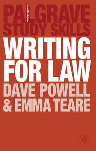 Cover image for Writing for Law