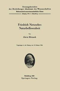 Cover image for Friedrich Nietzsches Naturbeflissenheit