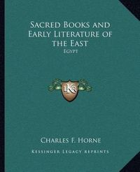 Cover image for Sacred Books and Early Literature of the East: Egypt