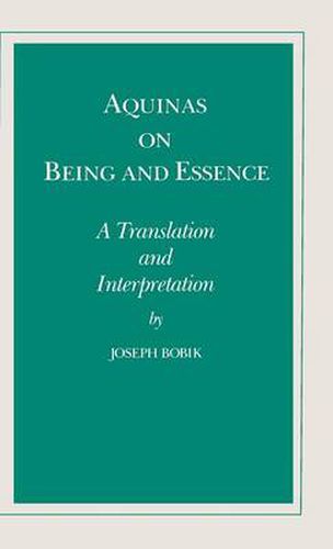 Cover image for Aquinas on Being and Essence: A Translation and Interpretation