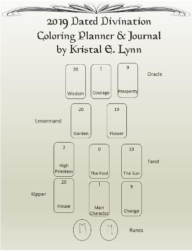 Cover image for 2019 Dated Divination Coloring Planner & Journal (Perfect Bound)