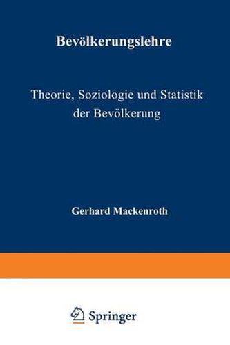 Cover image for Bevoelkerungslehre: Theorie, Soziologie und Statistik der Bevoelkerung