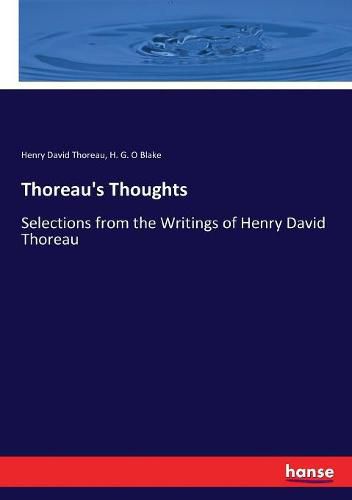 Cover image for Thoreau's Thoughts: Selections from the Writings of Henry David Thoreau