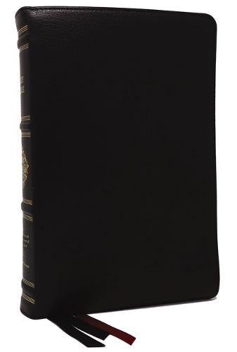Cover image for RSV Personal Size Bible with Cross References, Black Premium Goatskin Leather, Premier Collection, (Sovereign Collection)