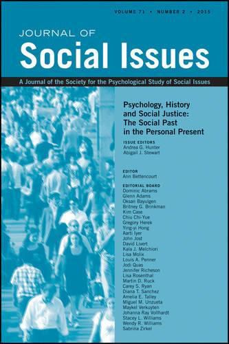 Cover image for Psychology, History and Social Justice - The Social Past in the Personal Present