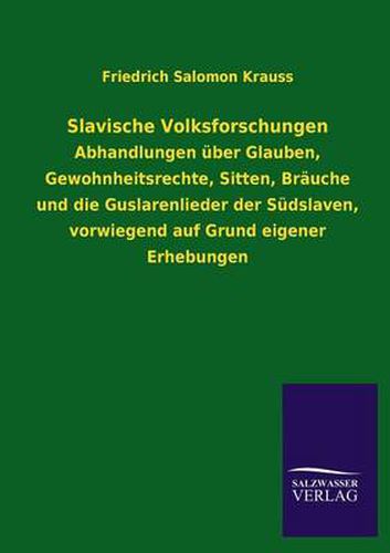 Cover image for Slavische Volksforschungen