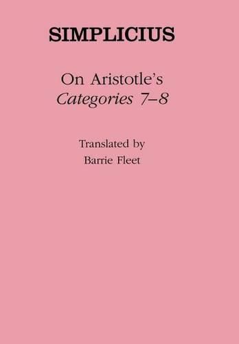 Cover image for On Aristotle's  Categories 7-8