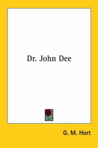 Cover image for Dr. John Dee