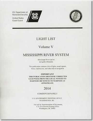 Cover image for Light List: Mississippi River System of the United States 2014