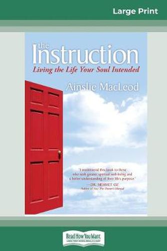 Cover image for The Instruction: Living the Life Your Soul Intended (16pt Large Print Edition)