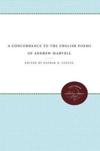 Cover image for A Concordance to the English Poems of Andrew Marvell