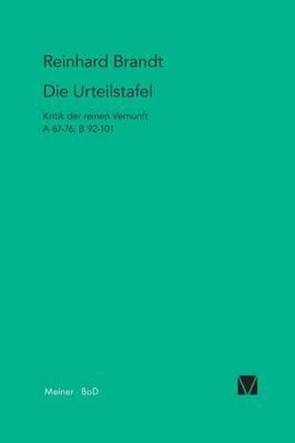 Cover image for Die Urteilstafel