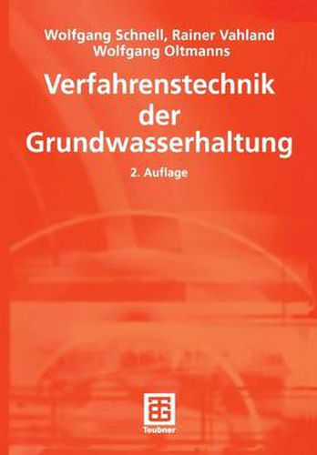 Cover image for Verfahrenstechnik der Grundwasserhaltung