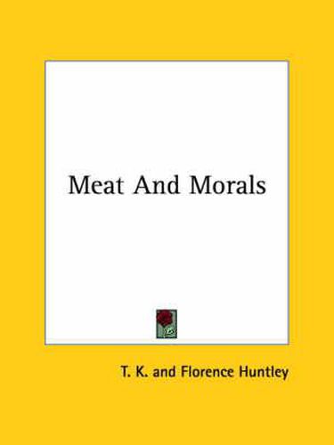 Cover image for Meat and Morals