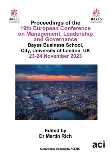 Cover image for ECMLG 2023- Proceedings of the 19th European Conference on Management Leadership and Governance