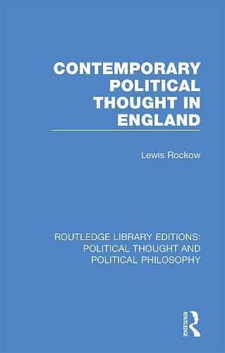 Cover image for Contemporary Political Thought in England