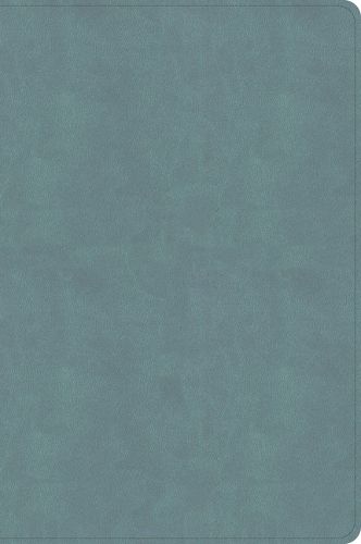 CSB Giant Print Single-Column Bible, Earthen Teal Suedesoft Leathertouch