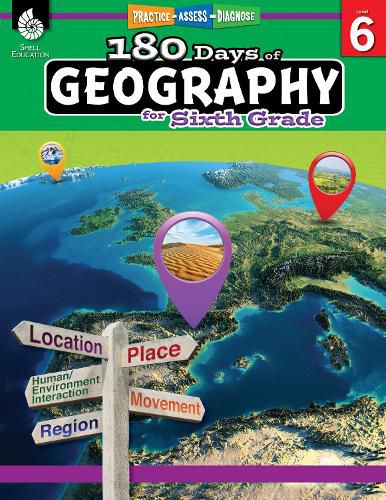 Cover image for 180 Days of Geography for Sixth Grade: Practice, Assess, Diagnose