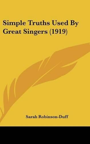 Simple Truths Used by Great Singers (1919)