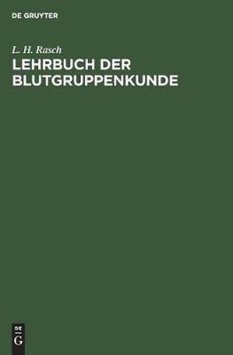 Cover image for Lehrbuch der Blutgruppenkunde