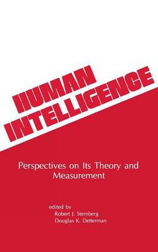 Cover image for Human Intelligence: Perspectives on Its Theory and Measurement