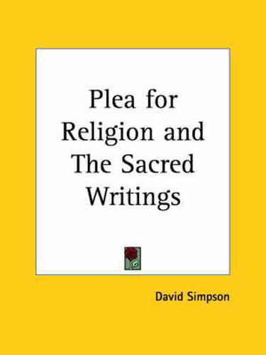 Cover image for Plea for Religion and the Sacred Writings (1825)