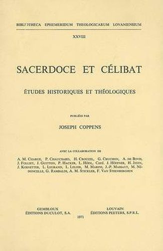 Cover image for Sacerdoce Et Celibat: Etudes Historiques Et Theologiques