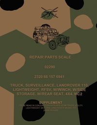 Cover image for Repair Parts Scale, Truck, Surveillance, Land Rover 110, Lightweight, RFSV, W/Winch, W/Side Storage, W/Rear Seat, 4x4, MC2