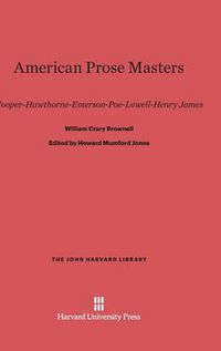 Cover image for American Prose Masters