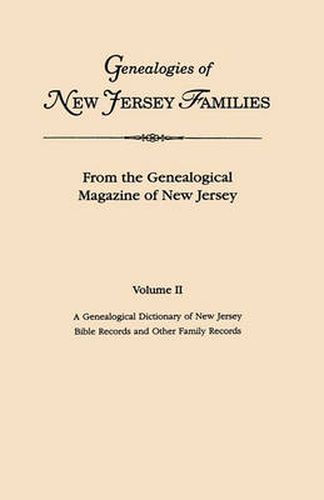 Cover image for Genealogies of New Jersey Families: From the Genealogical Magazine of New Jersey