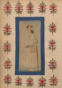 Cover image for Carnet Blanc, Notable Indien En Pied, Miniature 18e