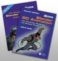 Cover image for 'The Complete Guide to Blender Graphics' and 'Blender 2D Animation': Two Volume Set