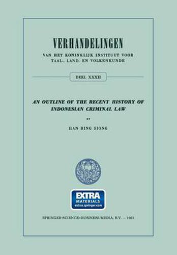Cover image for An Outline of the Recent History of Indonesian Criminal Law