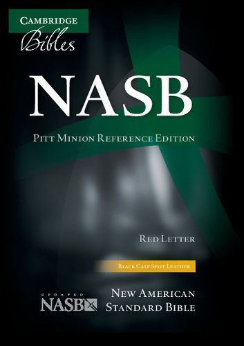 Cover image for NASB Pitt Minion Reference Bible, black calfsplit leather, red letter text