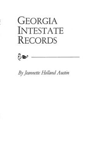 Cover image for Georgia Intestate Records