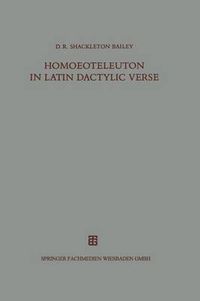 Cover image for Homoeoteleuton in Latin dactylic verse