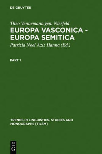 Cover image for Europa Vasconica - Europa Semitica