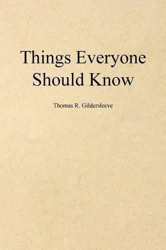 Cover image for Things Everyone Should Know