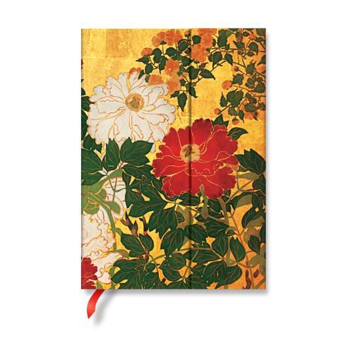 Cover image for Natsu (Rinpa Florals) Midi Unlined Hardback Journal (Wrap Closure)