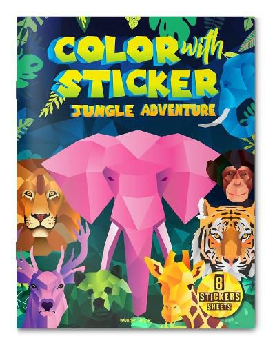 Cover image for Color with sticker Jungle Adventure