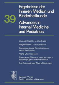 Cover image for Ergebnisse der Inneren Medizin und Kinderheilkunde / Advances in Internal Medicine and Pediatrics