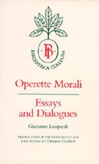 Cover image for Operette Morali: Essays and Dialogues