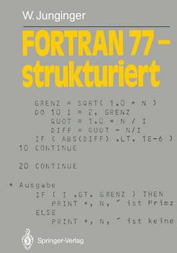 Cover image for Fortran 77 - Strukturiert
