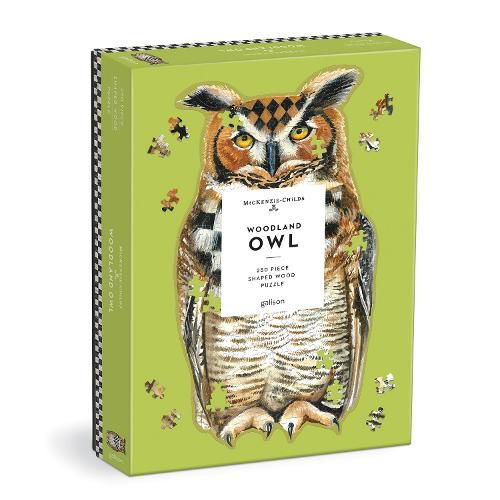 Cover image for MacKenzie-Childs Woodland Owl 250 Piece Shaped Wood Puzzle